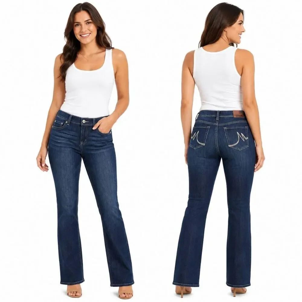 MauricesβStraight Jeans Women's 7/8 Short Dark Wash Stretch